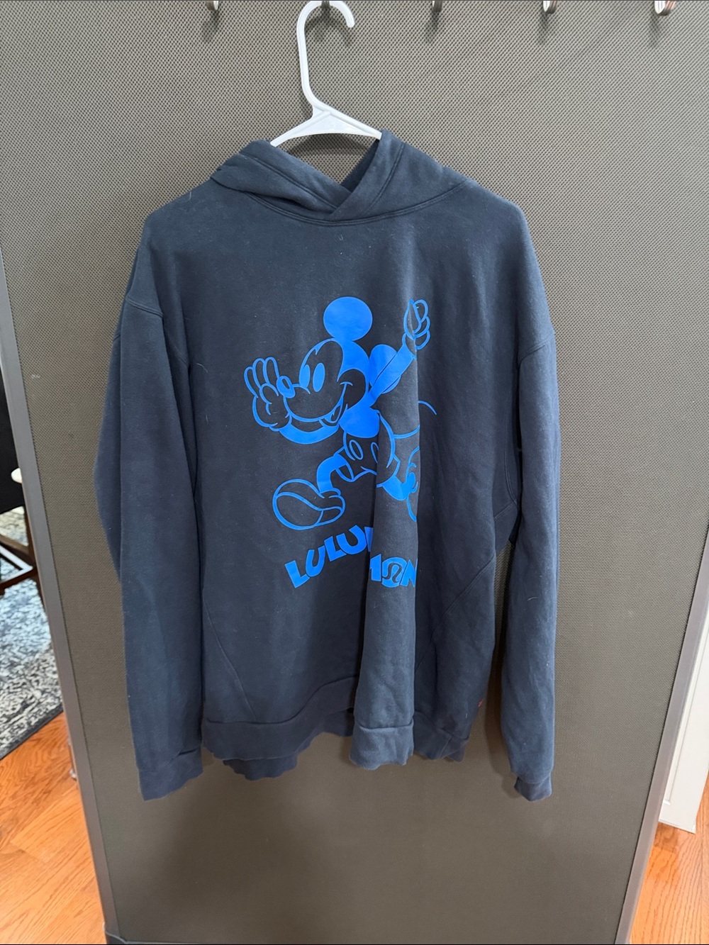 Lululemon Athletica X Disney Seady State Black Hoodie with Blue Mickey Graph